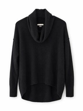 American Eagle Outfitters Black Cowl-Neck Pullover Sweater